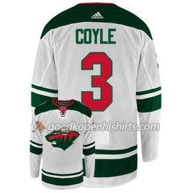 Minnesota Wild CHARLIE COYLE 3 Adidas Wit Authentic Shirt - Mannen